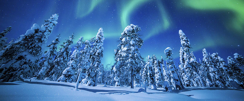 Aurores boréales & nuit unique dans un igloo lapon - Paradis blanc, igloo de verre & aurores boréales en Laponie finlandaise. - Laponie, Finlande