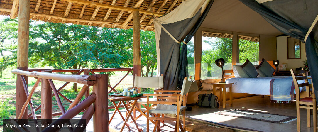 Kenya : Évasion sauvage & Farniente - Safari de 8 nuits entre les terres rouges de Tsavo et les eaux turquoise de Diani Beach, mêlant aventure sauvage et farniente tropical. - Kenya : Dani Beach & Tsavo