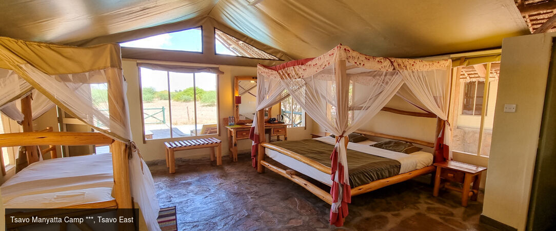 Kenya : Évasion sauvage & Farniente - Safari de 8 nuits entre les terres rouges de Tsavo et les eaux turquoise de Diani Beach, mêlant aventure sauvage et farniente tropical. - Kenya : Dani Beach & Tsavo