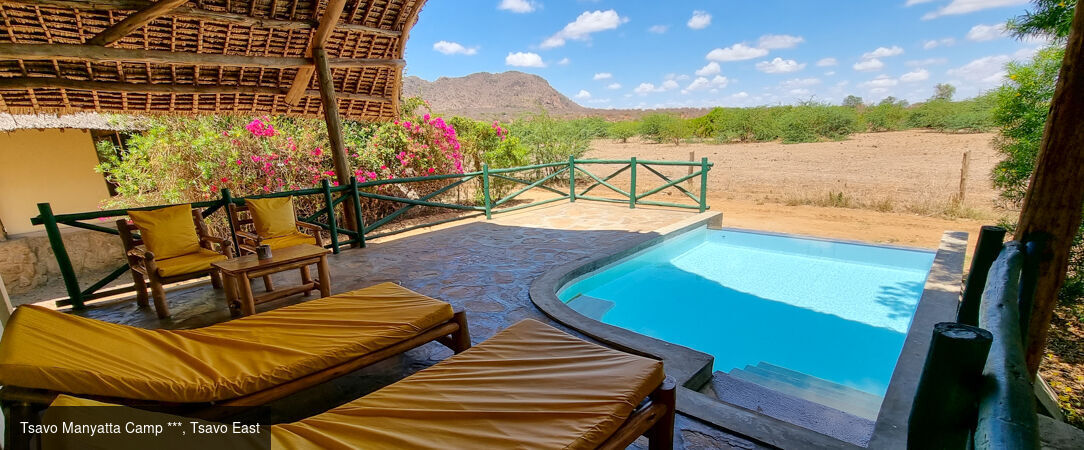 Kenya : Évasion sauvage & Farniente - Safari de 8 nuits entre les terres rouges de Tsavo et les eaux turquoise de Diani Beach, mêlant aventure sauvage et farniente tropical. - Kenya : Dani Beach & Tsavo