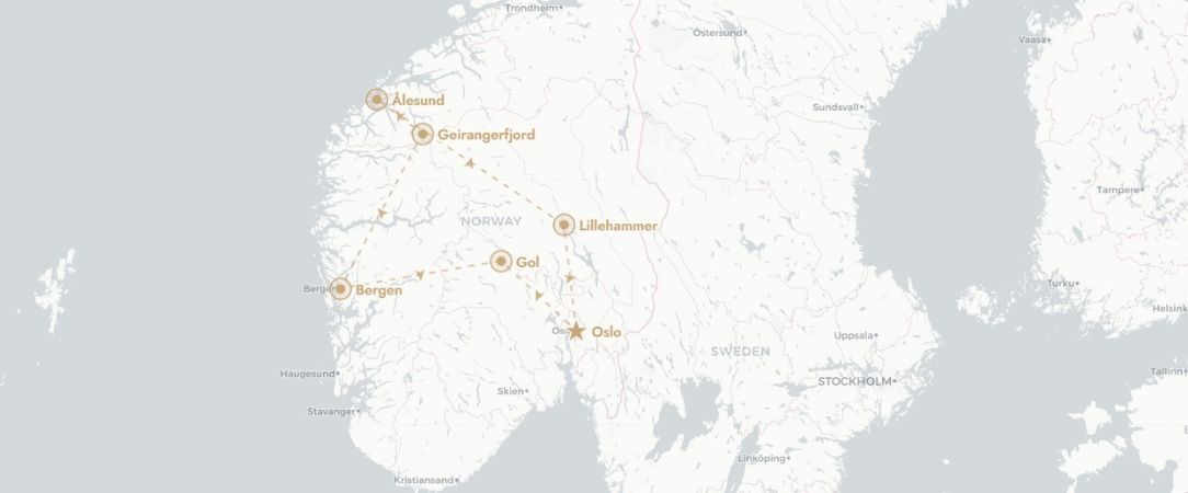 La vie est un long Fjord tranquille - Circuit groupé de 7 nuits à travers les plus beaux fjords de Norvège, de la Route des Trolls au Geirangerfjord classé à l'UNESCO, avec guide francophone tout au long du voyage. - Norvège : de Oslo à Lillehammer, Ålesund, Bergen