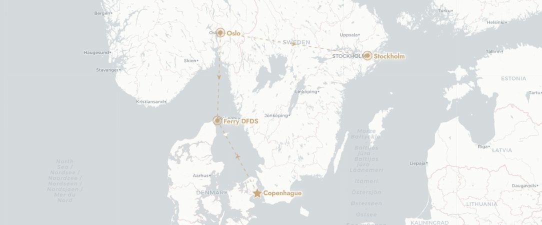 Capitales scandinaves en train et en croisière - Circuit individuel de 7 nuits en train et en croisière : les trois capitales scandinaves, la nature norvégienne et le charme de la Suède. - Copenhague, Oslo & Stockholm