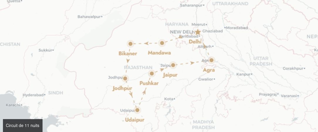 Rajasthan et Taj Mahal : l'Inde dans toute sa splendeur - Circuit privatif de 9, 11 ou 13 nuits à la découverte des merveilles du Rajasthan, du Taj Mahal aux cités colorées du désert. - Inde