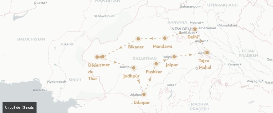 Rajasthan et Taj Mahal : l'Inde dans toute sa splendeur - Circuit privatif de 9, 11 ou 13 nuits à la découverte des merveilles du Rajasthan, du Taj Mahal aux cités colorées du désert. - Inde