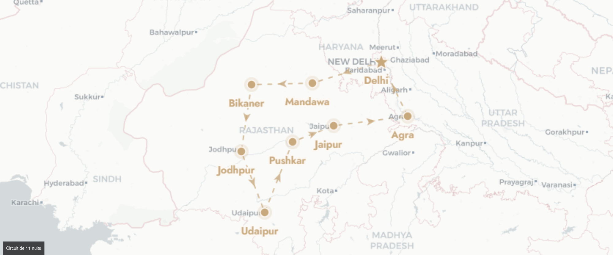 Rajasthan et Taj Mahal : l'Inde dans toute sa splendeur - Circuit privatif de 9, 11 ou 13 nuits à la découverte des merveilles du Rajasthan, du Taj Mahal aux cités colorées du désert. - Inde