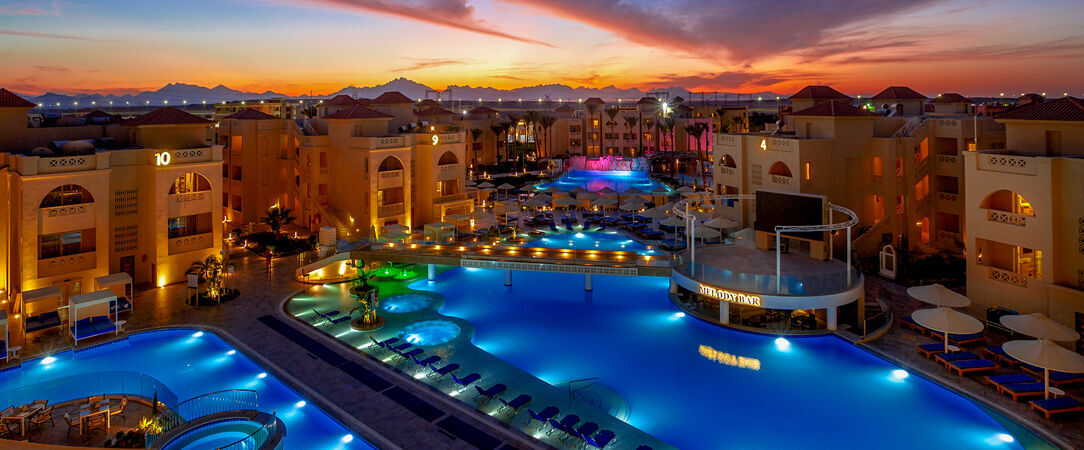 Pickalbatros Aqua Blu Resort Hurghada ★★★★ - Escapade familiale, aqua park & mer Rouge en fond. - Hurghada, Égypte