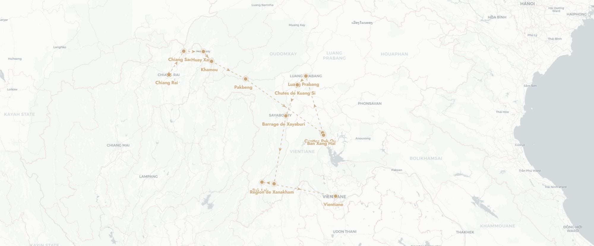 Joyaux du Laos à travers le Mékong - Croisière de 11 nuits de Chiang Rai à Vientiane au fil du Mékong. - Thaïlande & Laos