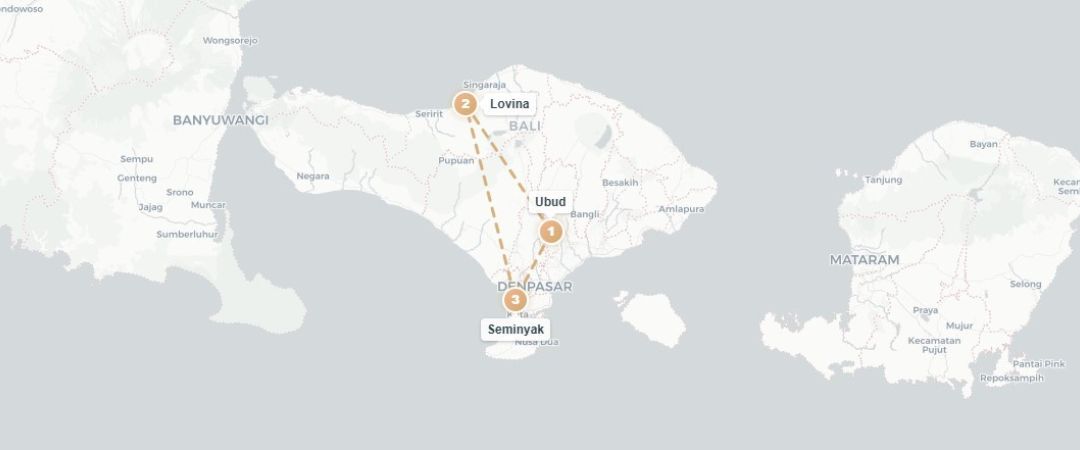 Merveilleux séjour en 3 temps à Bali - Combiné de 7 à 18 jours à Bali, entre nature luxuriante, traditions balinaises et douceur balnéaire. - Bali : Ubud, Lovina & Seminyak